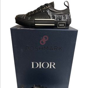 Christian Dior B23 Low Monogram Sneakers 38 Black
